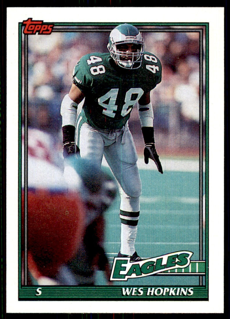 1991 Topps Wes Hopkins Philadelphia Eagles #215