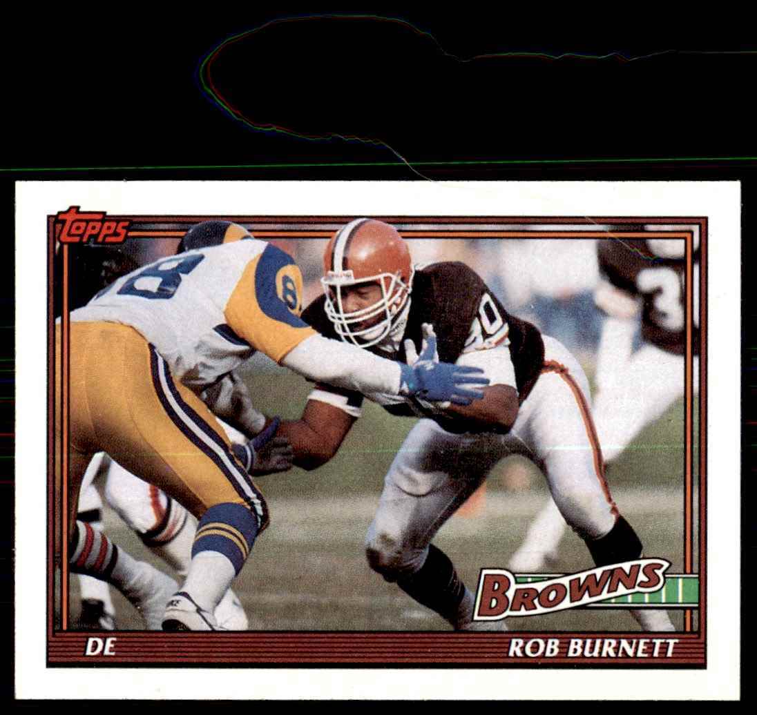 1991 Topps Rob Burnett Rookie Cleveland Browns #599