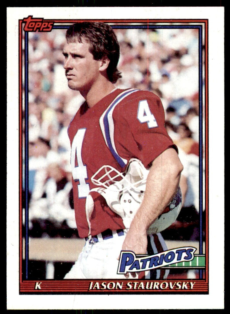 1991 Topps Jason Staurovsky New England Patriots #625