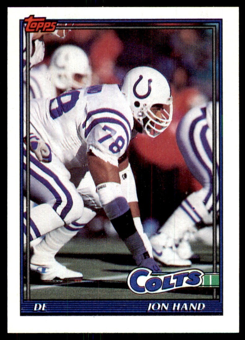 1991 Topps Jon Hand Indianapolis Colts #332