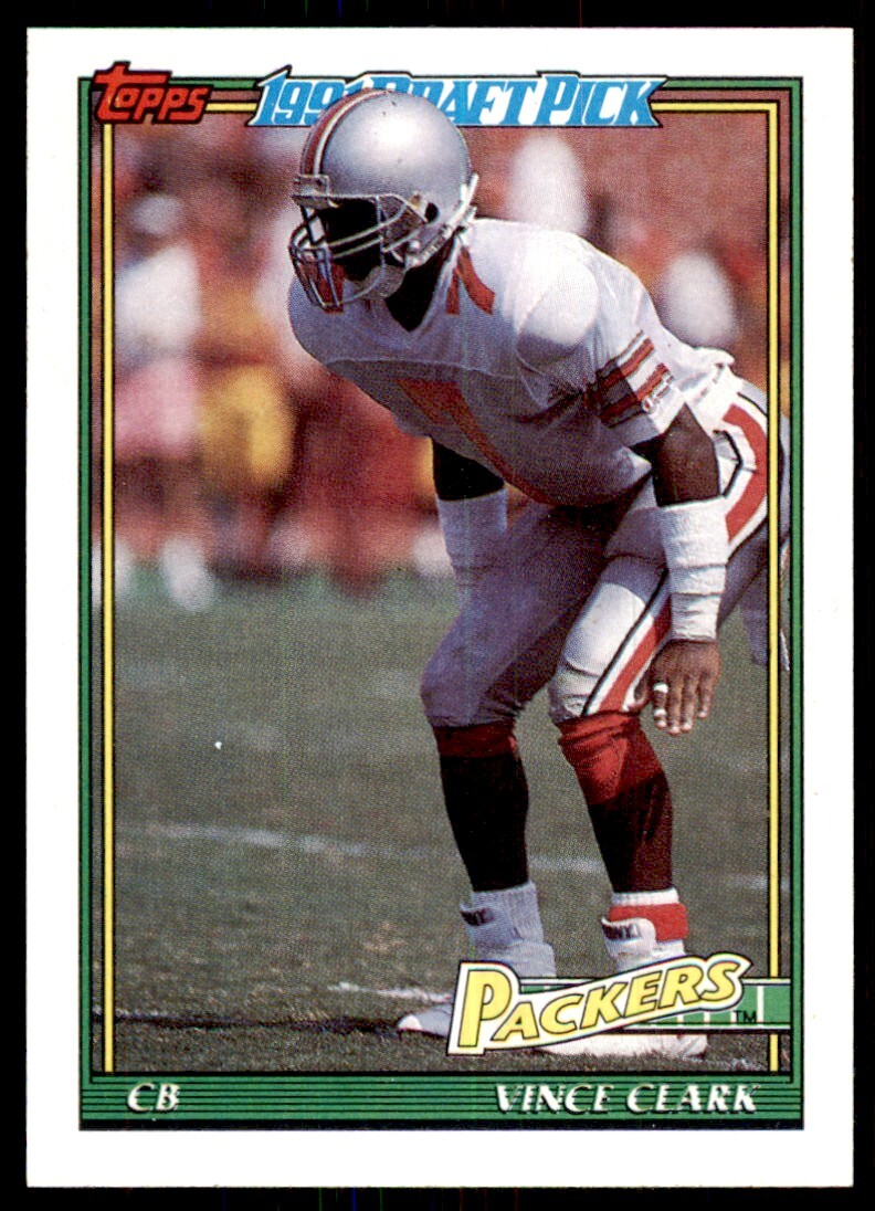 1991 Topps Vince Clark Rookie Green Bay Packers #439