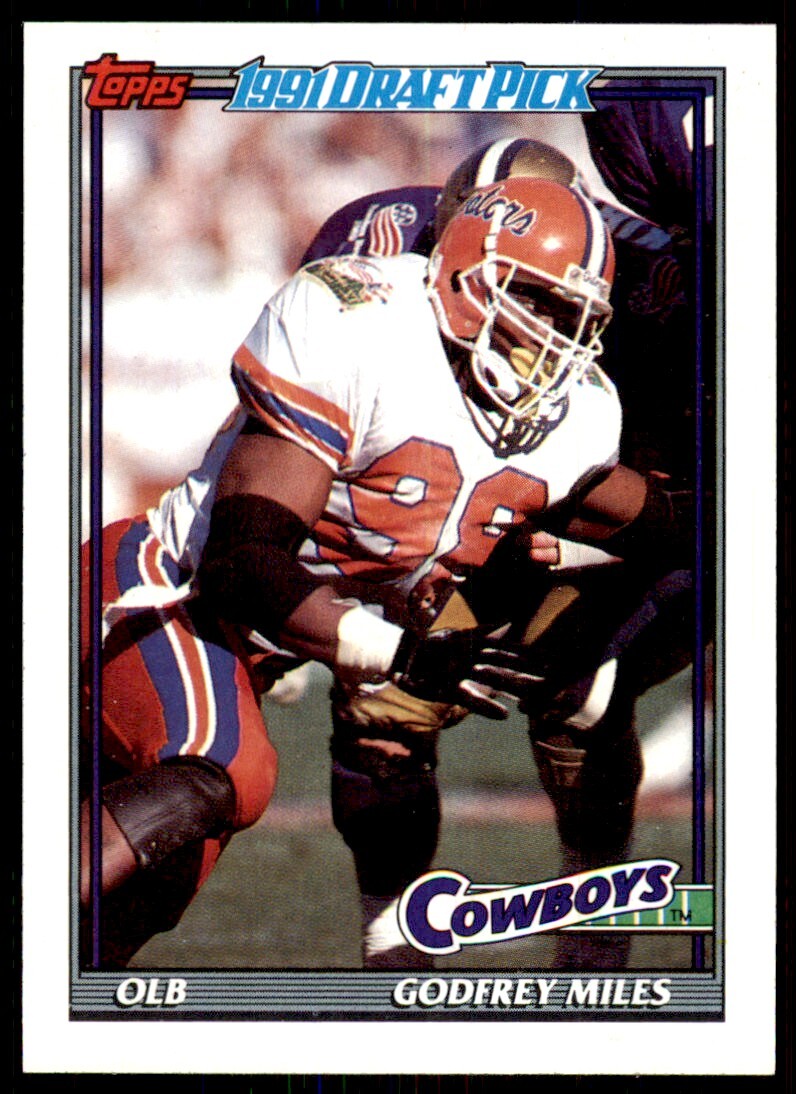 1991 Topps Godfrey Myles Rookie Dallas Cowboys #355