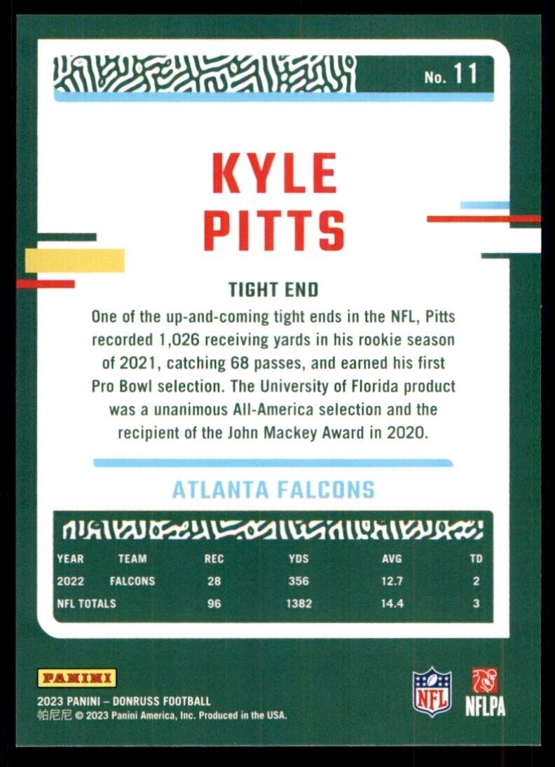 2023 Donruss Kyle Pitts Atlanta Falcons #11