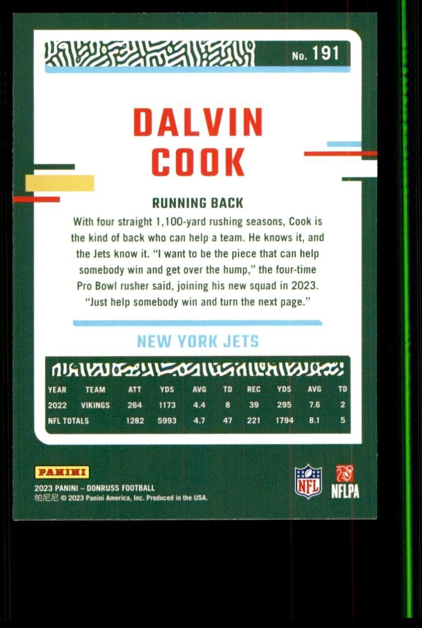 2023 Donruss Dalvin Cook New York Jets #191