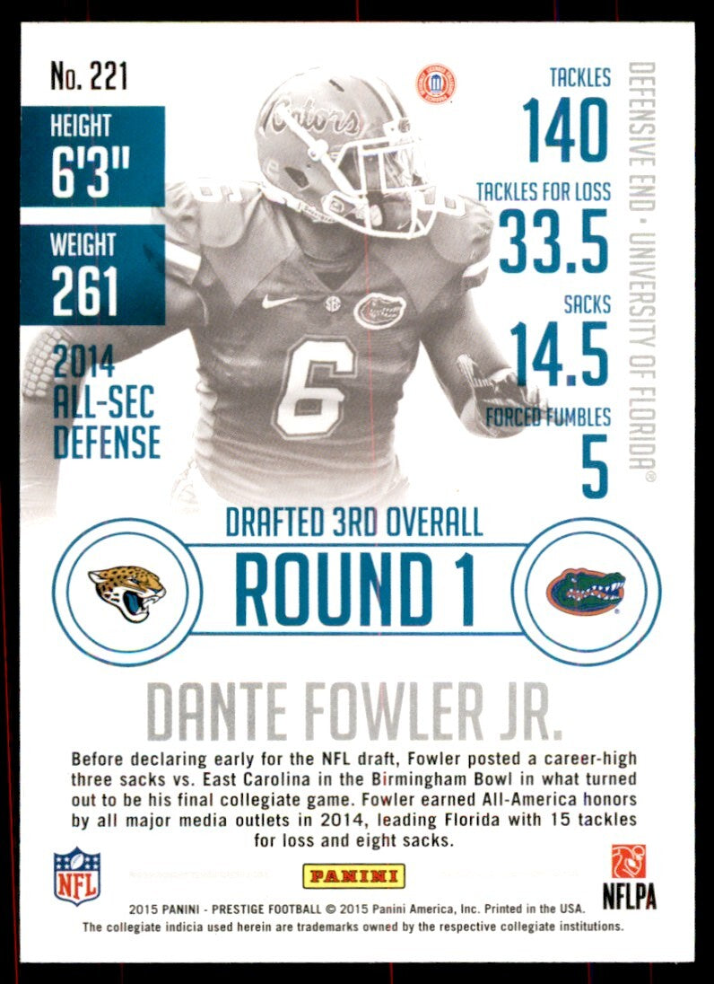 2015 Panini Prestige Dante Fowler Jr. Rookie Jacksonville Jaguars #221