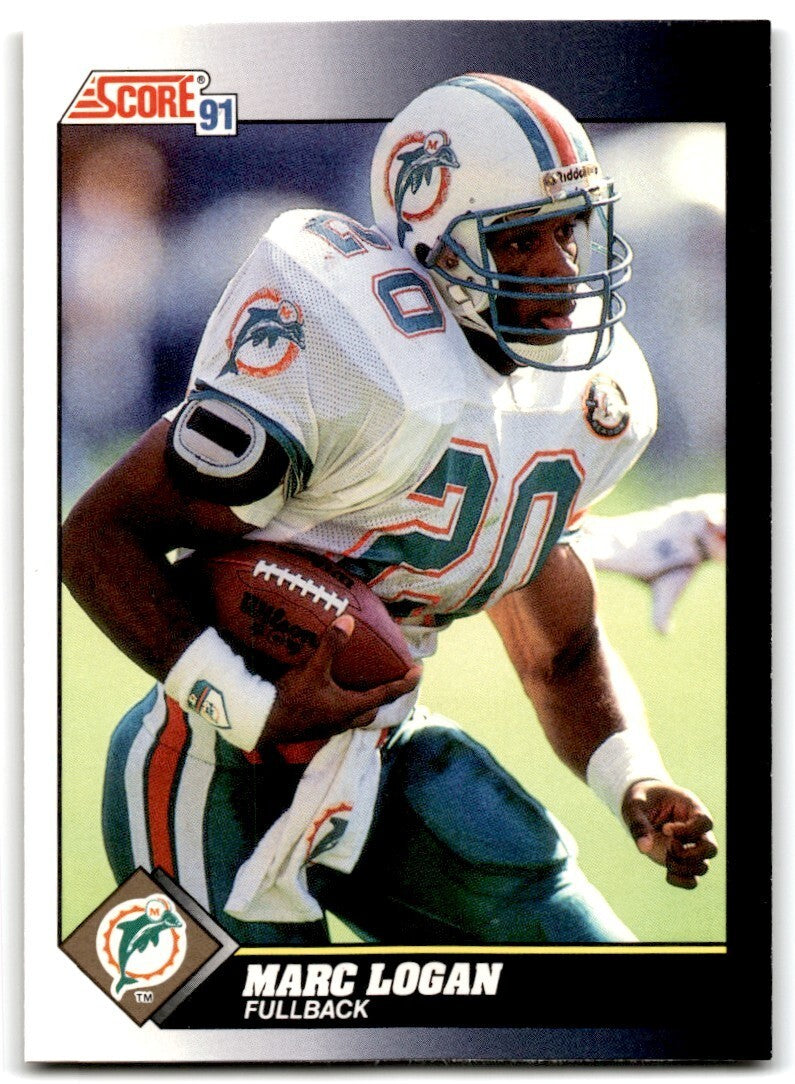 1991 Score Marc Logan Miami Dolphins #537