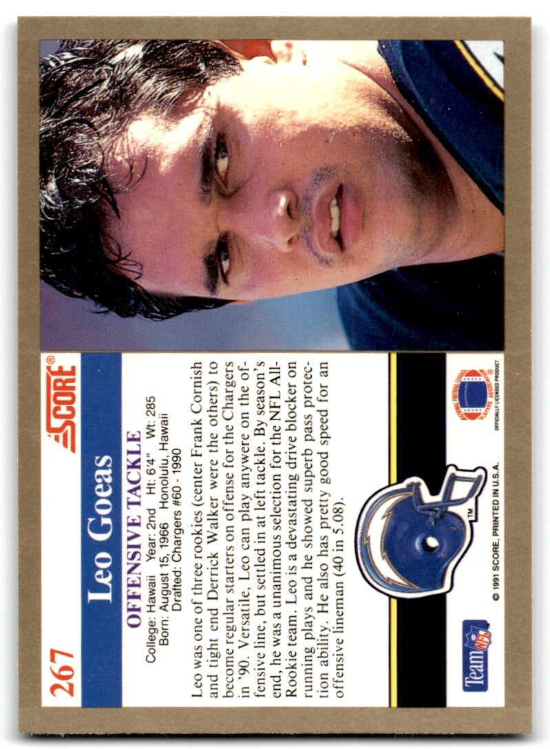 1991 Score Leo Goeas San Diego Chargers #267