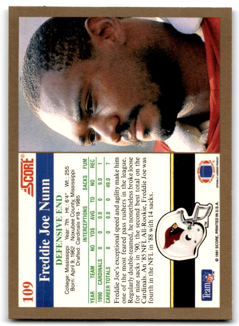 1991 Score Freddie Joe Nunn Phoenix Cardinals #109