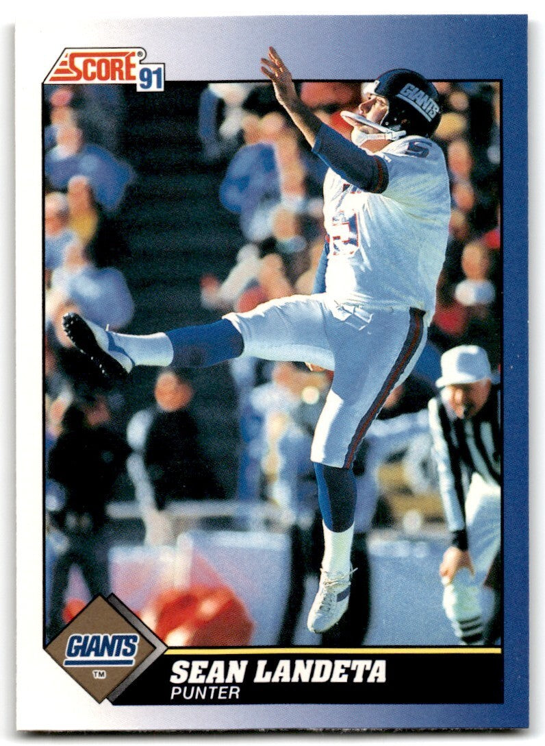 1991 Score Sean Landeta New York Giants #92