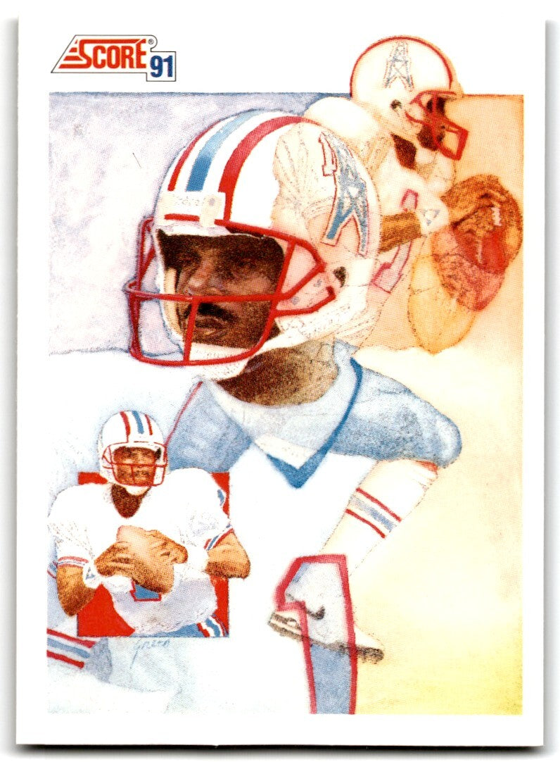 1991 Score Warren Moon hof Houston Oilers #330