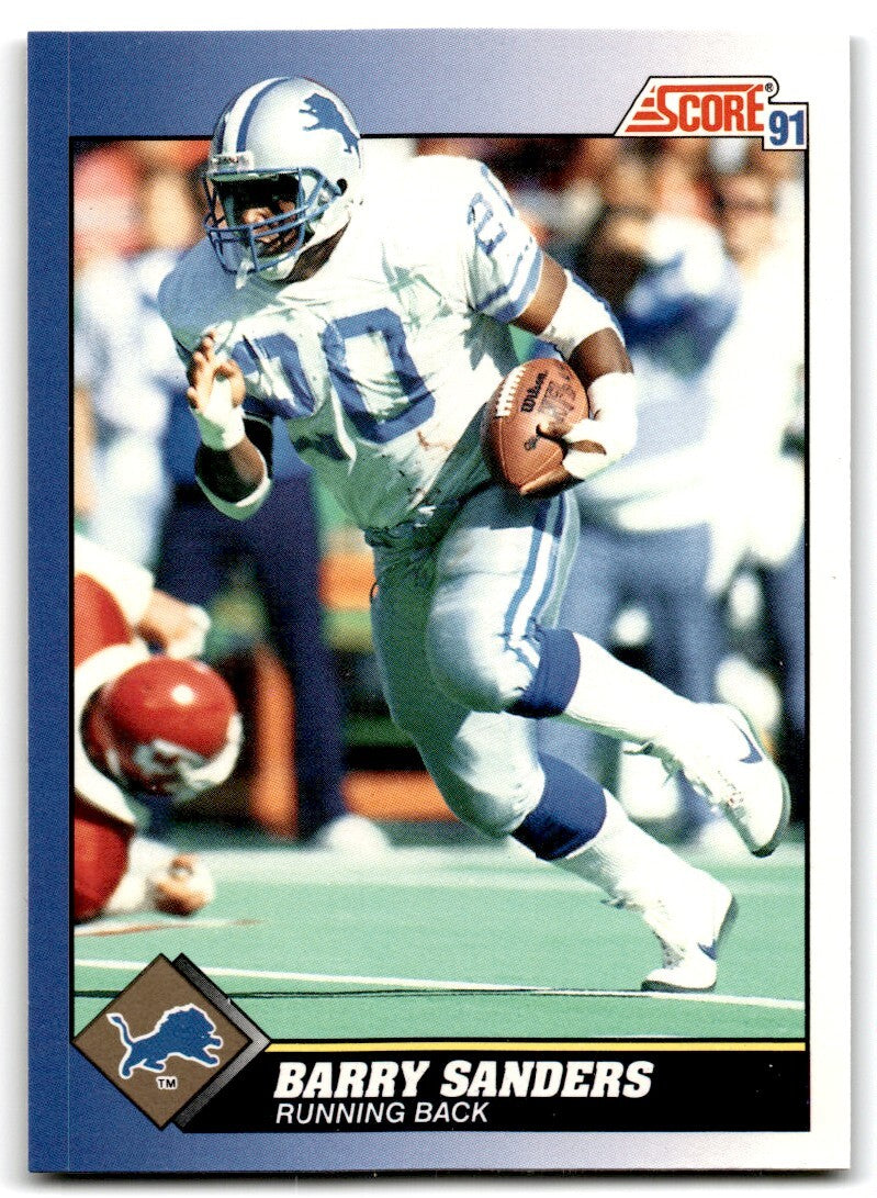 1991 Score Barry Sanders hof Detroit Lions #20