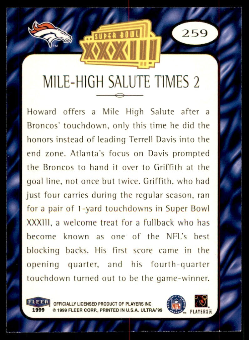 1999 Fleer Ultra SuperBowl XXXIII Denver Broncos #259