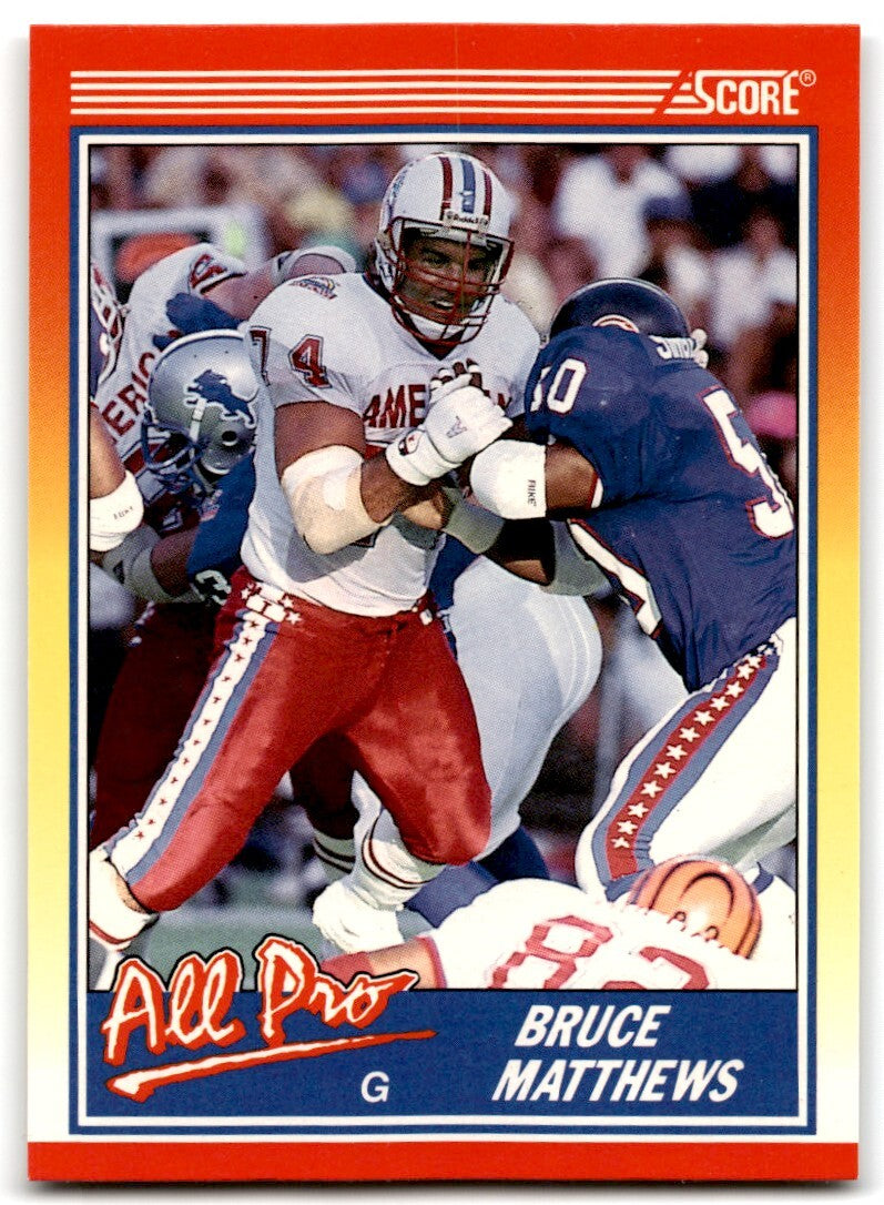 1990 Score Bruce Matthews Houston Oilers #584