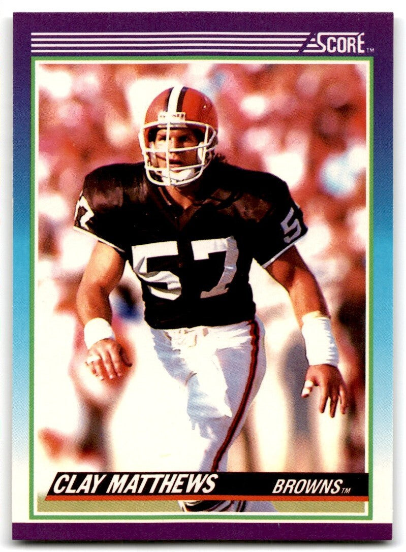 1990 Score Clay Matthews Cleveland Browns #177