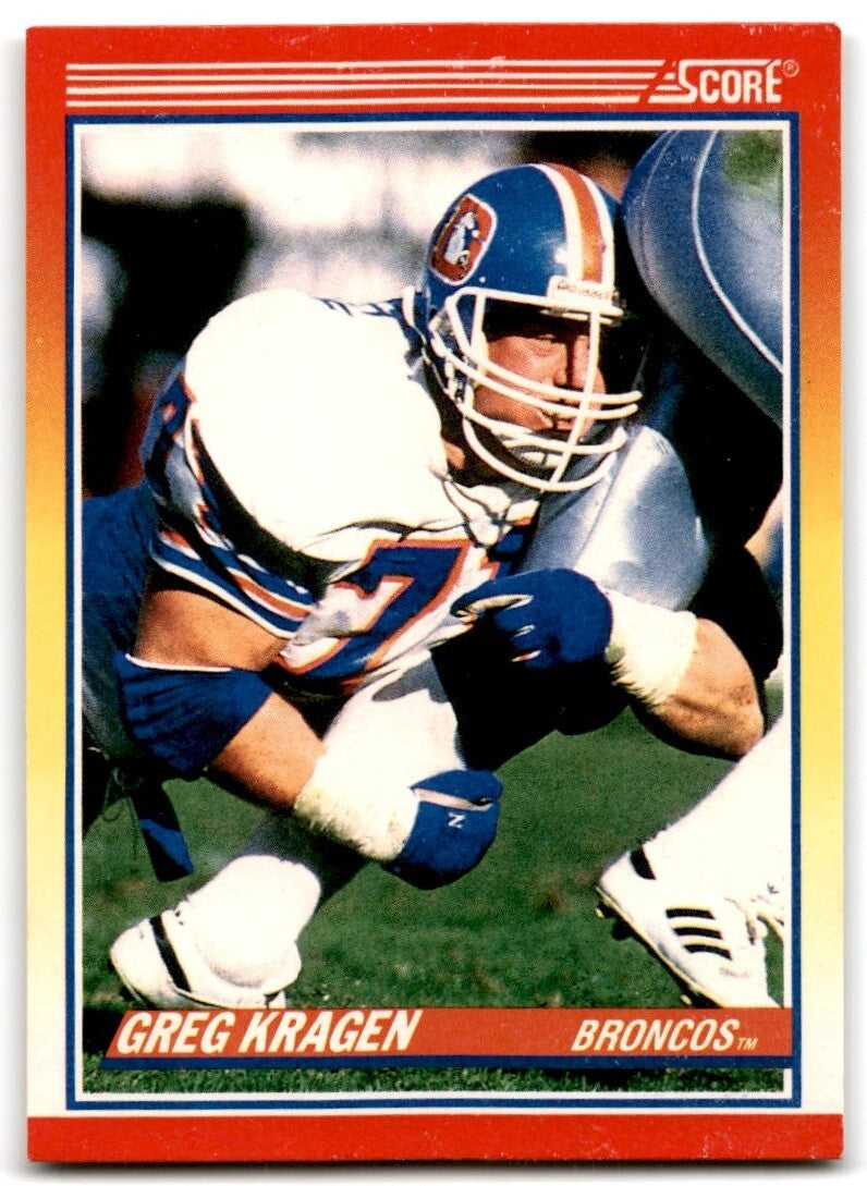 1990 Score Greg Kragen Denver Broncos #660