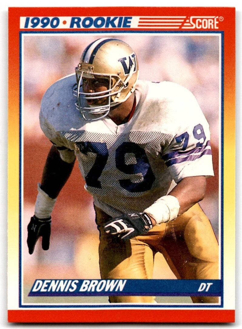 1990 Score Dennis Brown Rookie San Francisco 49ers #640