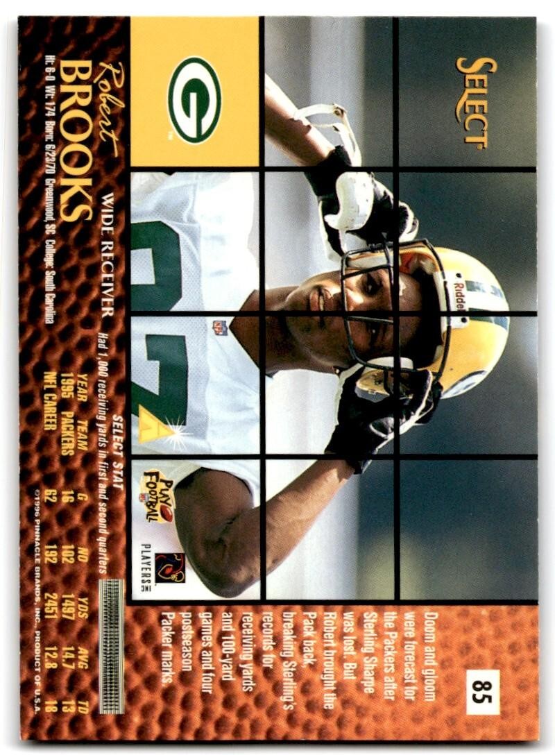 1996 Select Robert Brooks Green Bay Packers #128