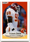 1990 Fleer Leonard Griffin Rookie Kansas City Chiefs #200
