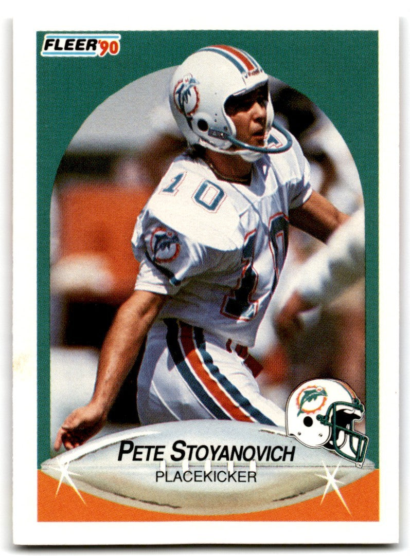 1990 Fleer Pete Stoyanovich Miami Dolphins #248