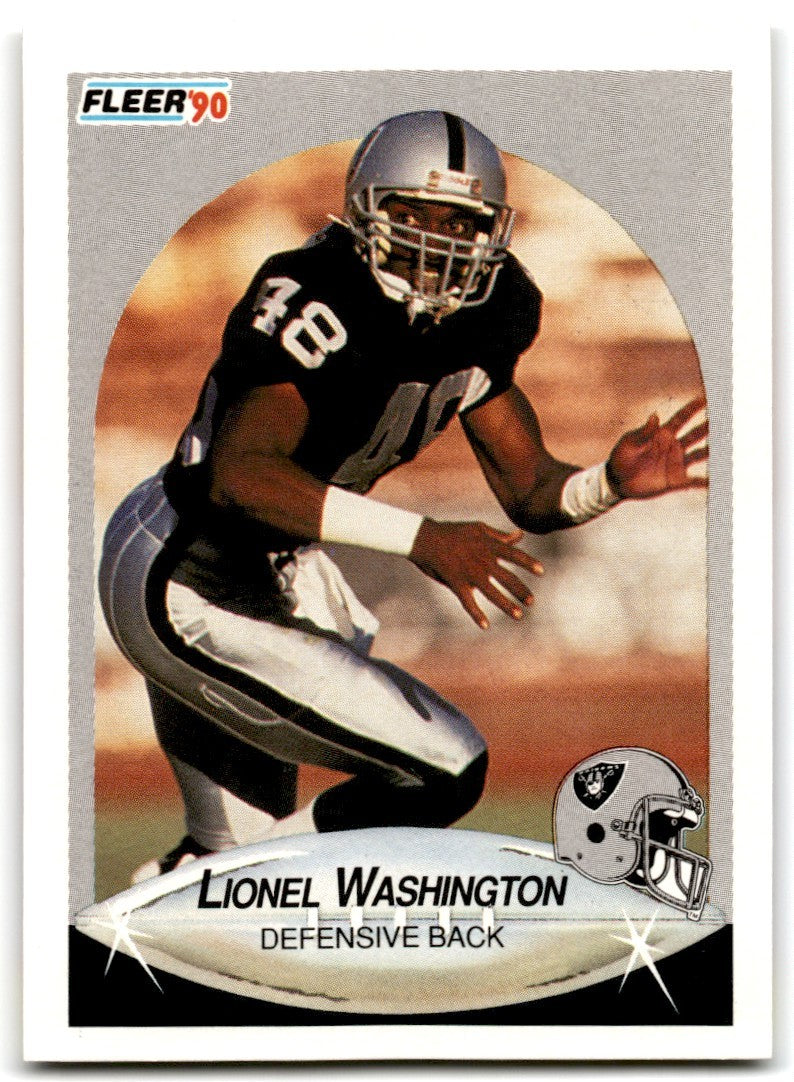 1990 Fleer Lionel Washington Oakland Raiders #262