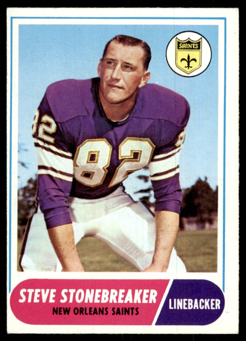 1968 Topps Steve Stonebreaker Rookie New Orleans Saints #108
