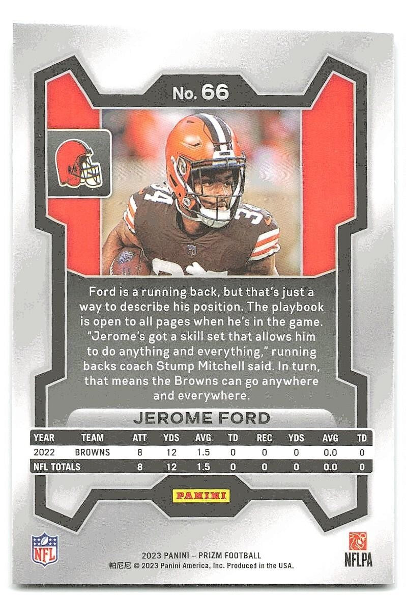 2023 Panini Prizm Jerome Ford Cleveland Browns #66