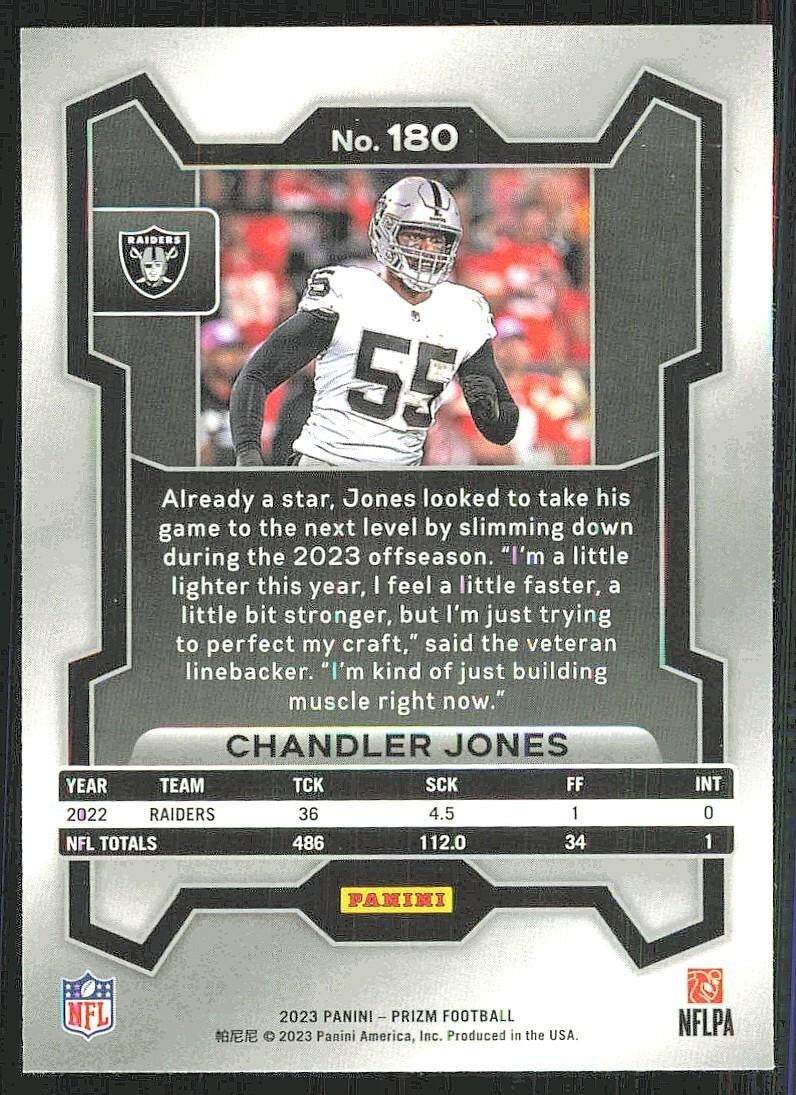2023 Panini Prizm Chandler Jones Las Vegas Raiders #180