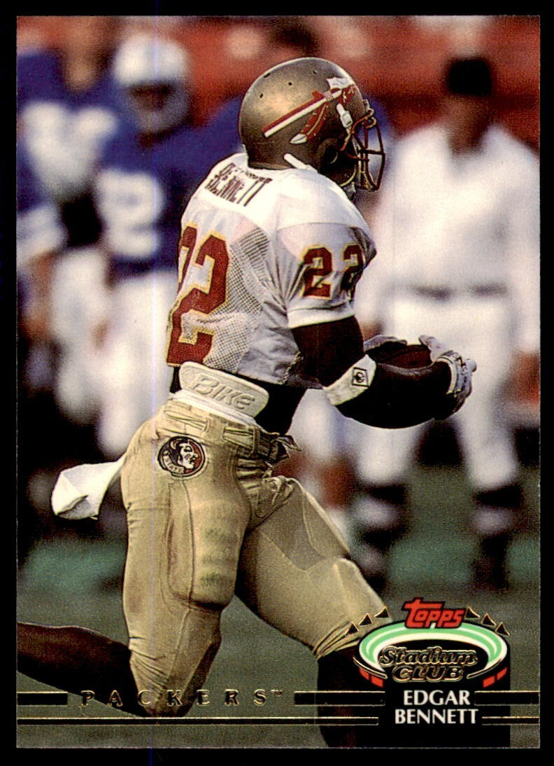 1992 Stadium Club Edgar Bennett Football Cards #388