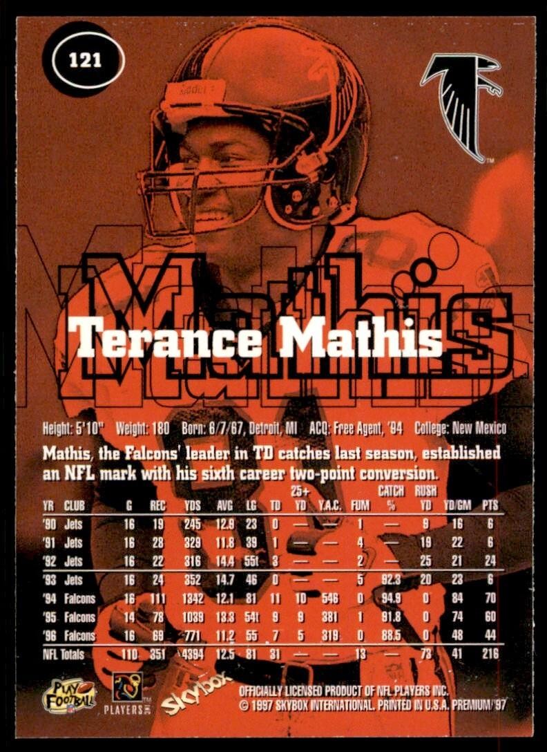1997 SkyBox Premium Terance Mathis Football Cards #121