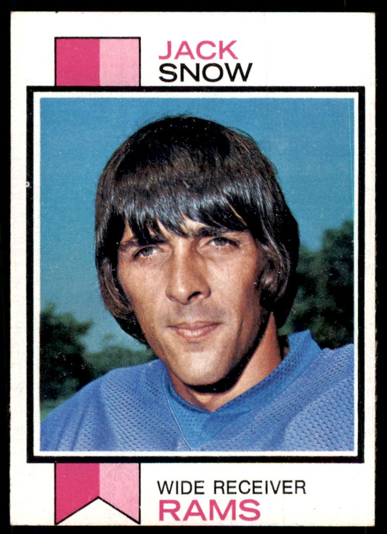 1973 Topps Football Cards Jack Snow Los Angeles Rams #416