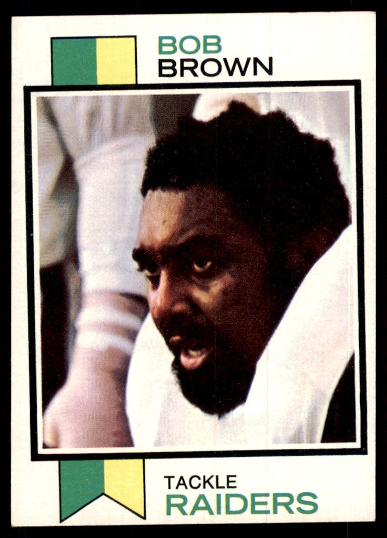 1973 Topps Football Cards Bob Brown HOF Oakland Raiders #160