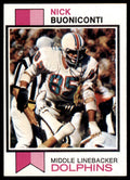1973 Topps Football Cards Nick Buoniconti HOF Miami Dolphins #214