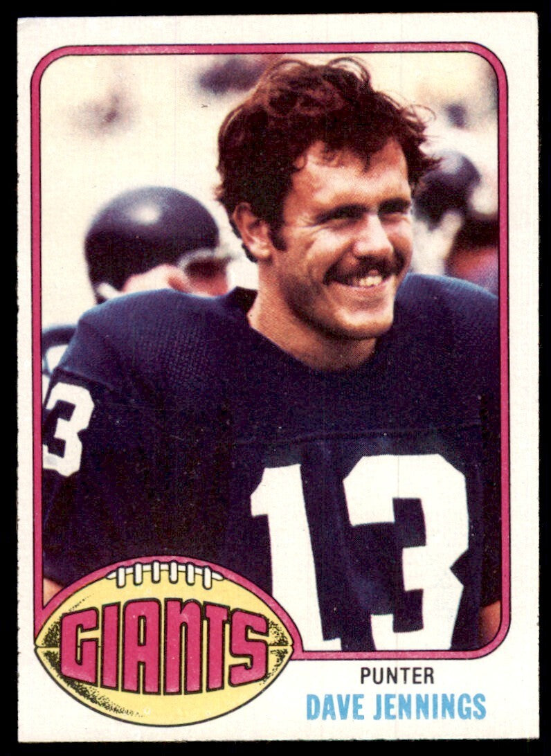 1976 Topps Dave Jennings Football Cards #183