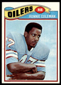 1977 Topps Ronnie Coleman A Football Cards #407