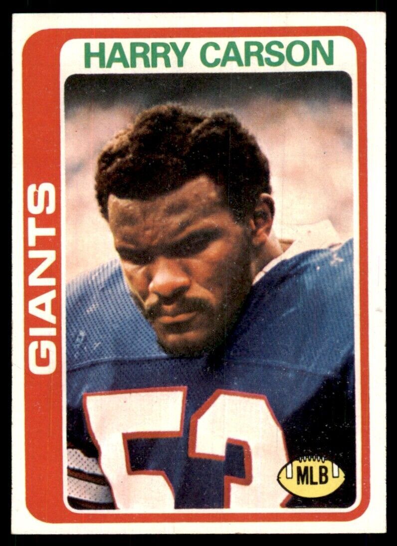 1978 Topps Harry Carson Football Cards #393