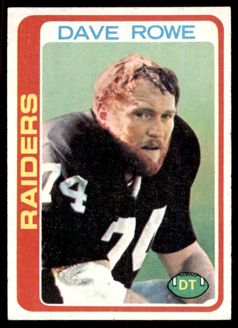 1978 Topps- Dave Rowe B Football Cards #481