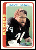 1978 Topps- Dave Rowe B Football Cards #481