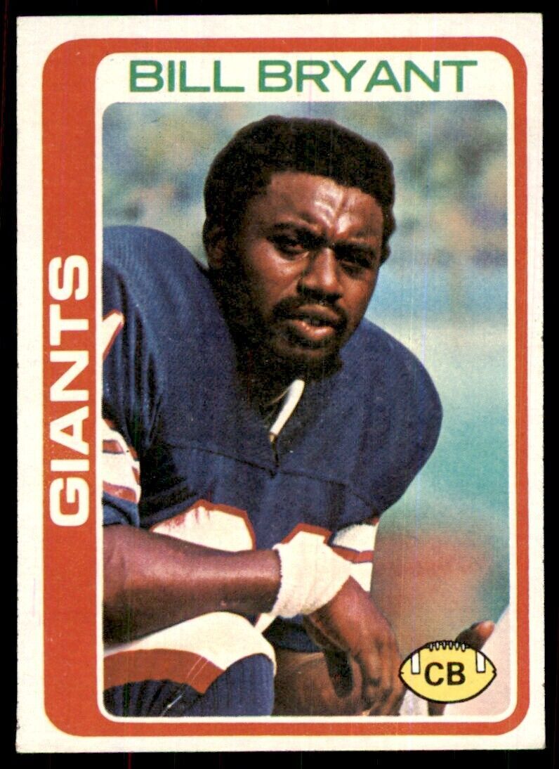 1978 Topps- Bill Bryant Football Cards #412