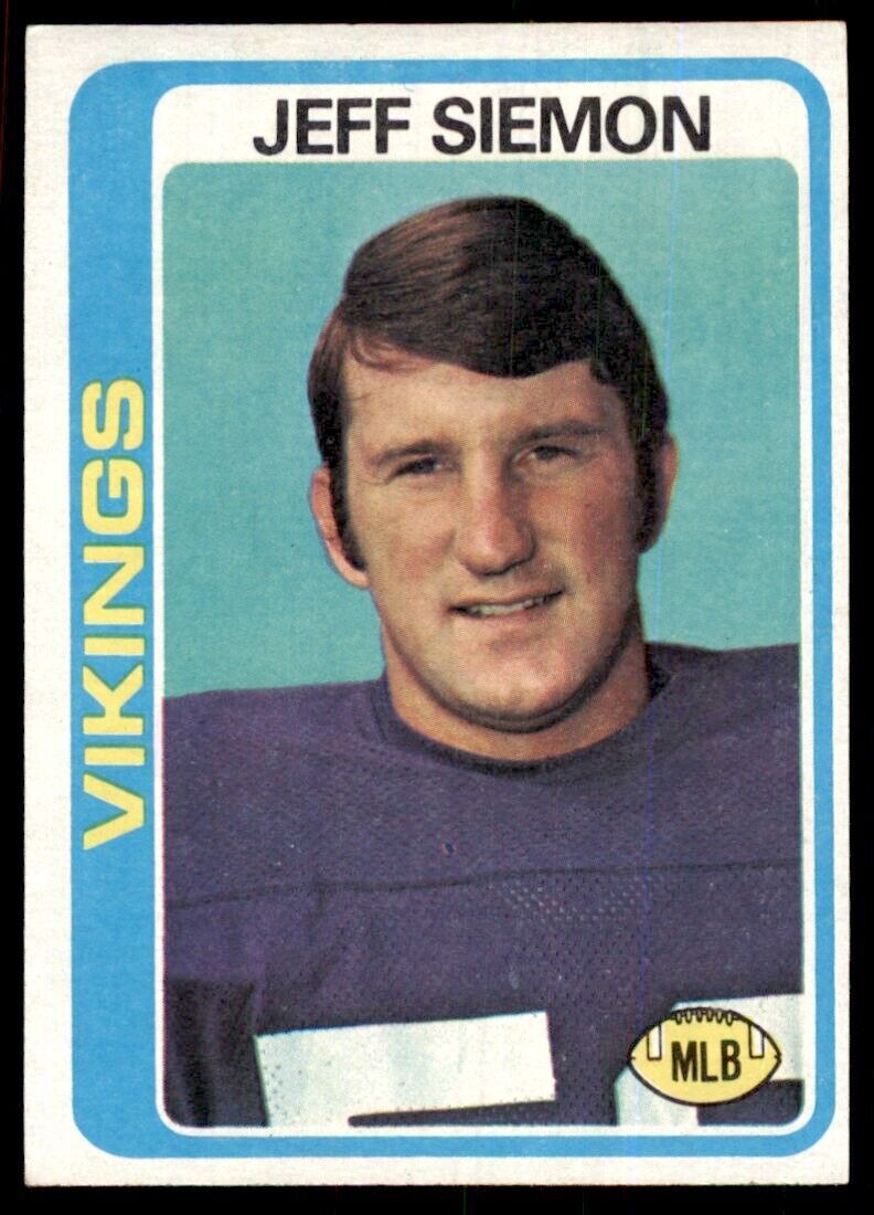 1978 Topps- Jeff Siemon A Football Cards #58