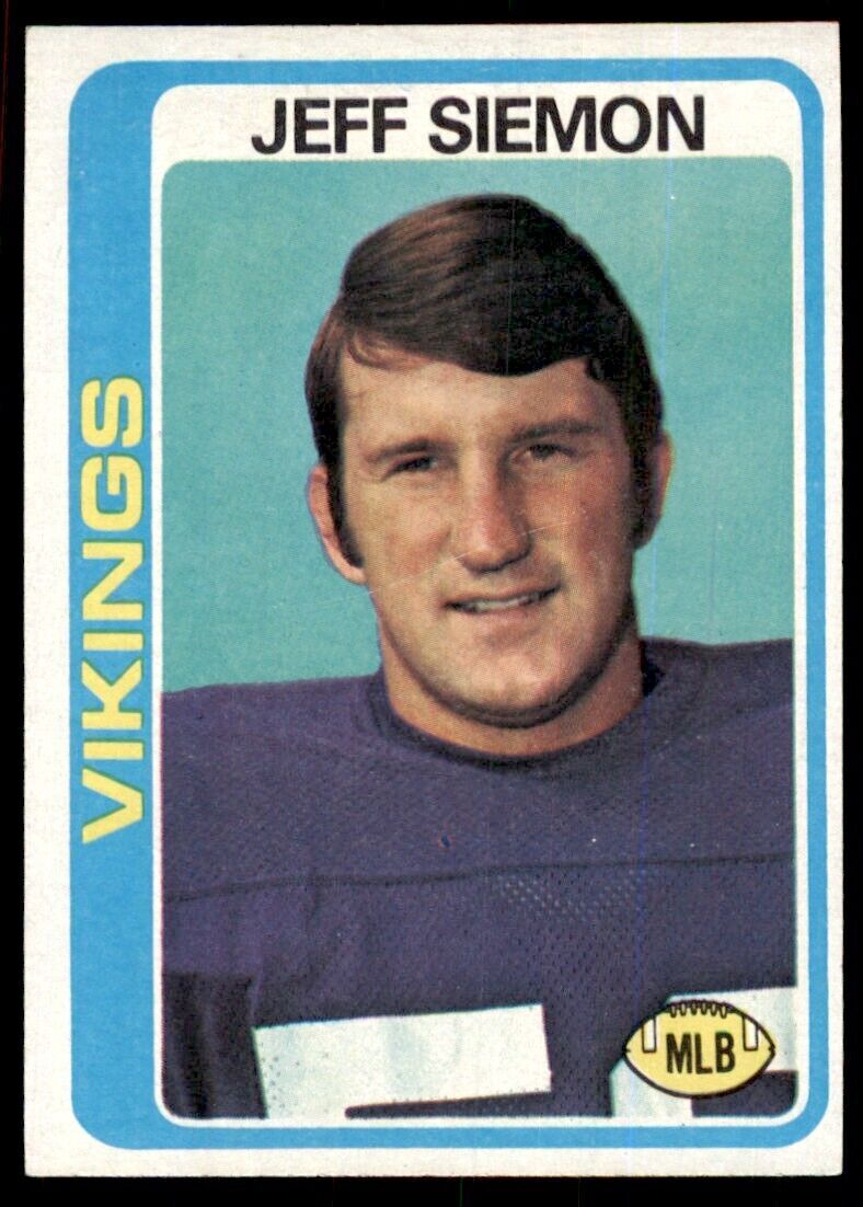 1978 Topps- Jeff Siemon B Football Cards #58