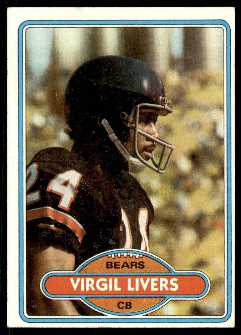 1980 Topps Virgil Livers Football Cards #402