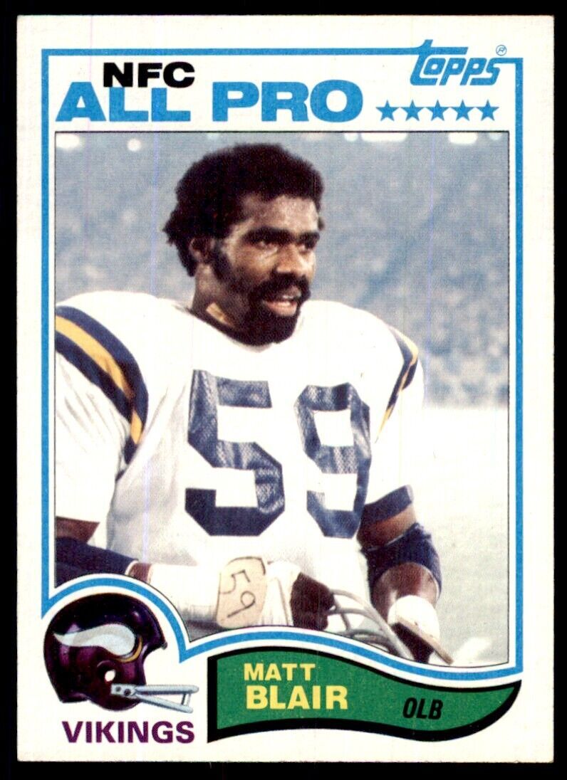 1982 Topps Matt Blair Football Cards #390
