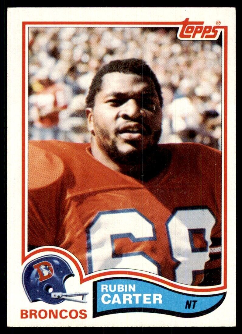 1982 Topps Rubin Carter Football Cards #77