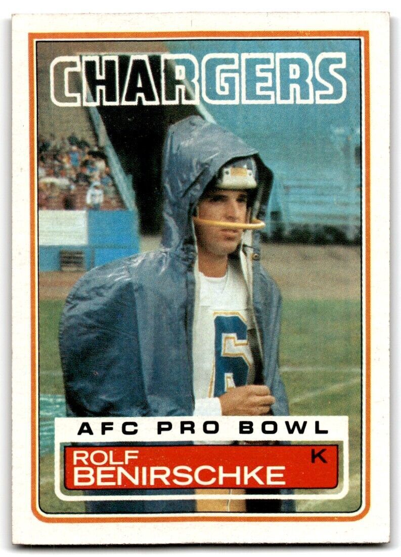 1983 Topps Rolf Benirschke San Diego Chargers #371
