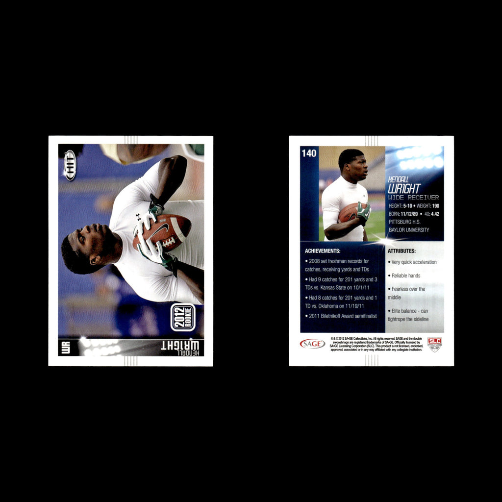 Kendall Wright #140 2012 SAGE HIT Baylor Bears Football Card NFL NM