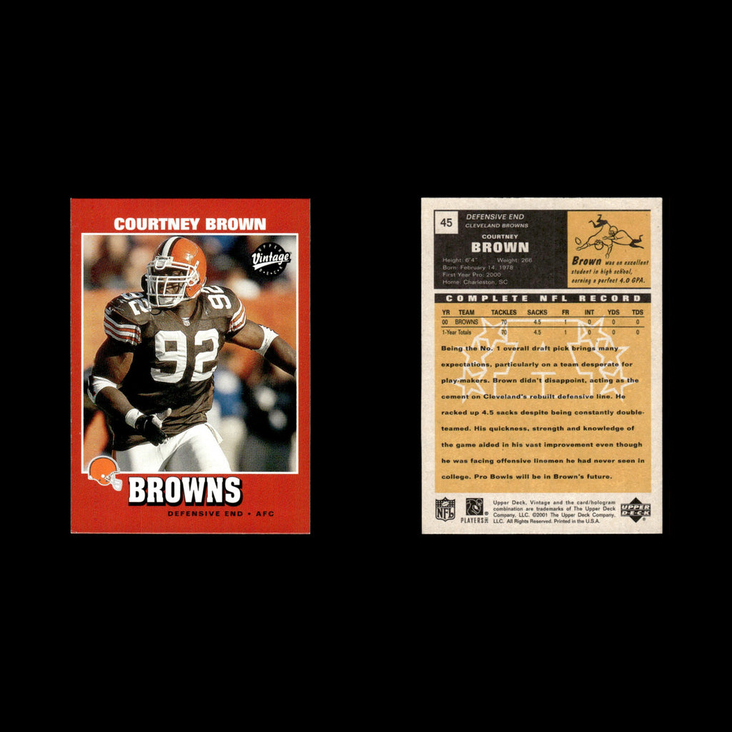 Courtney Brown #45 2001 Upper Deck Vintage Cleveland Browns Football Card NFL NM