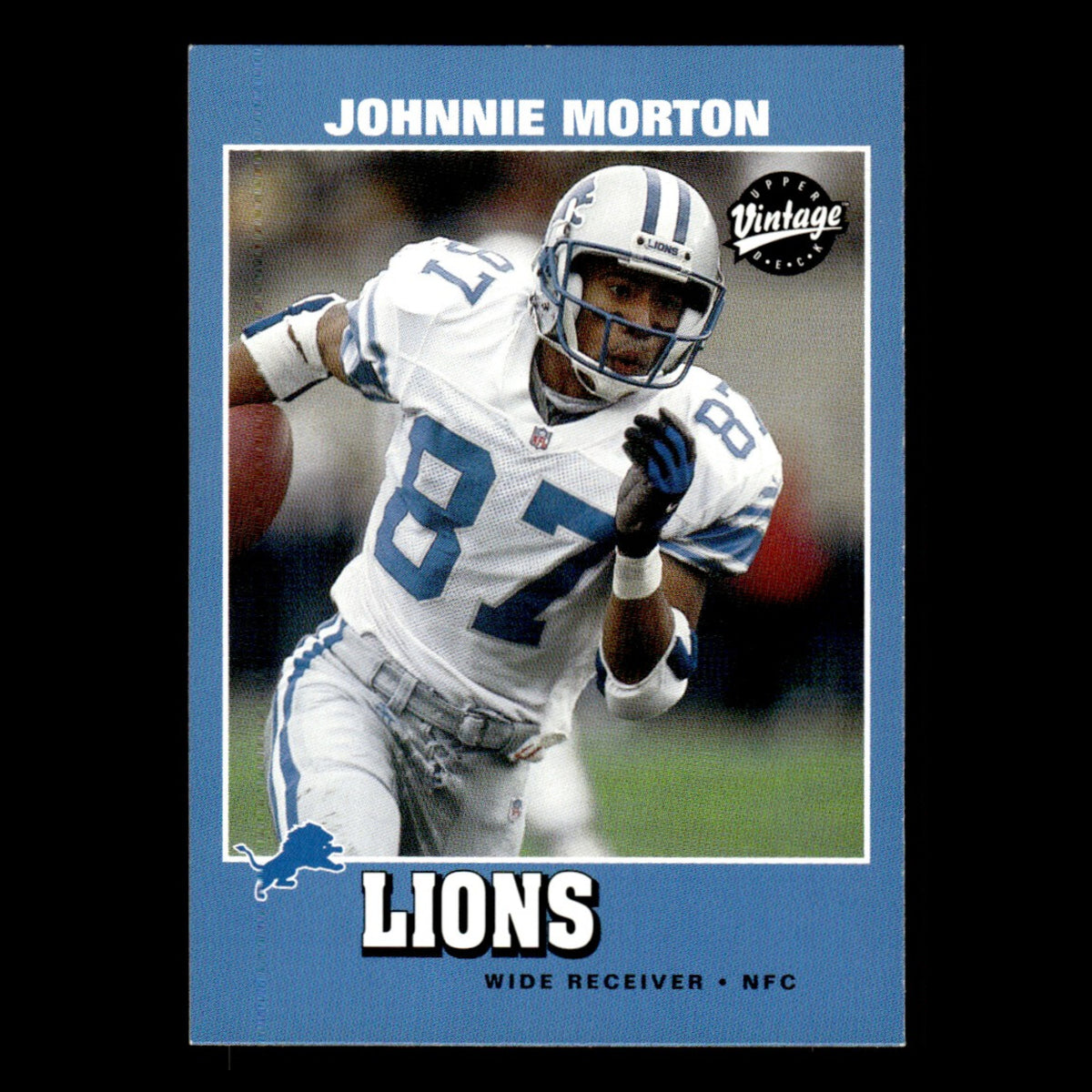 Johnnie Morton #62 2001 Upper Deck Vintage Detroit Lions Football Card NFL NM