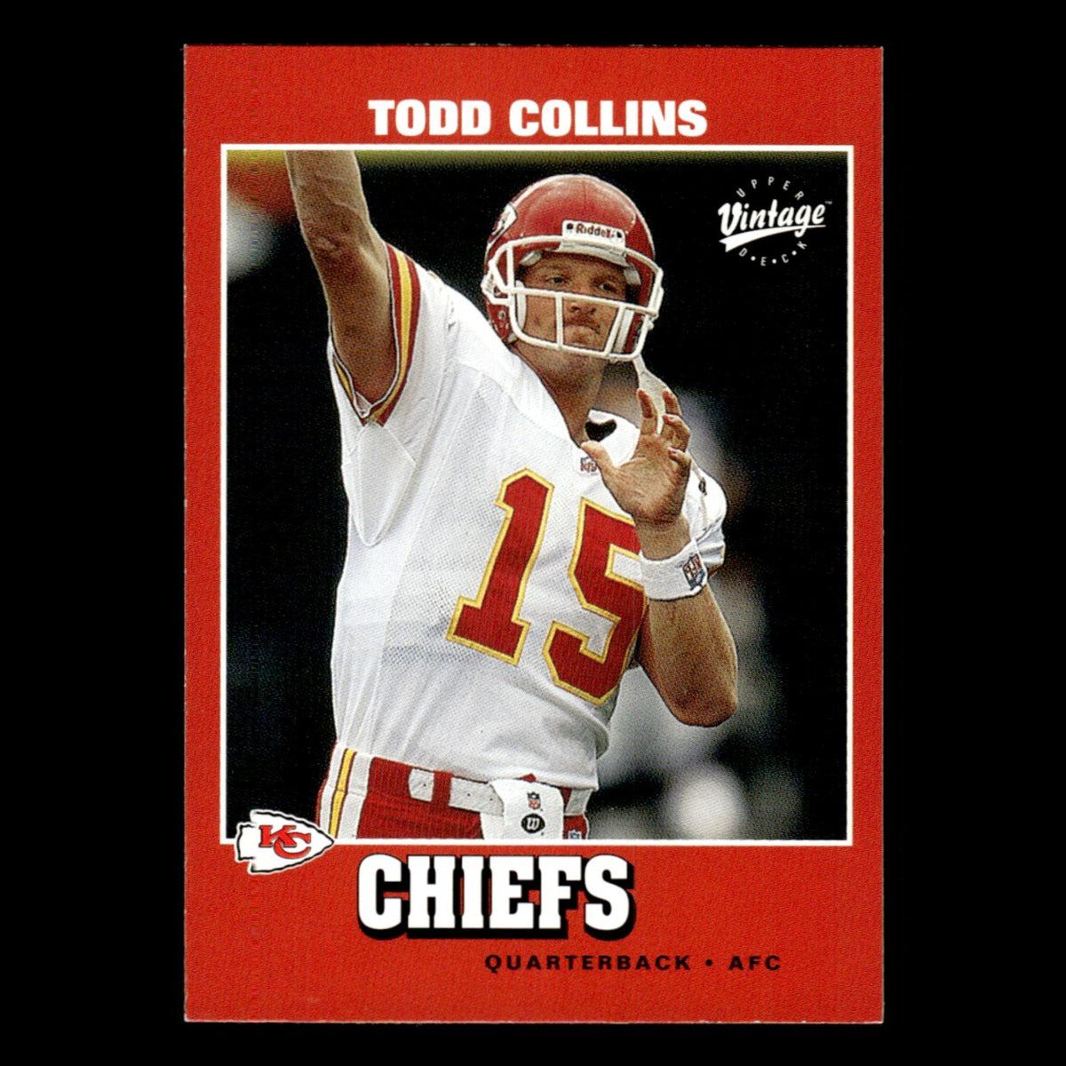 Todd Collins #81 2001 Upper Deck Vintage Kansas City Chiefs Football Card NFL NM