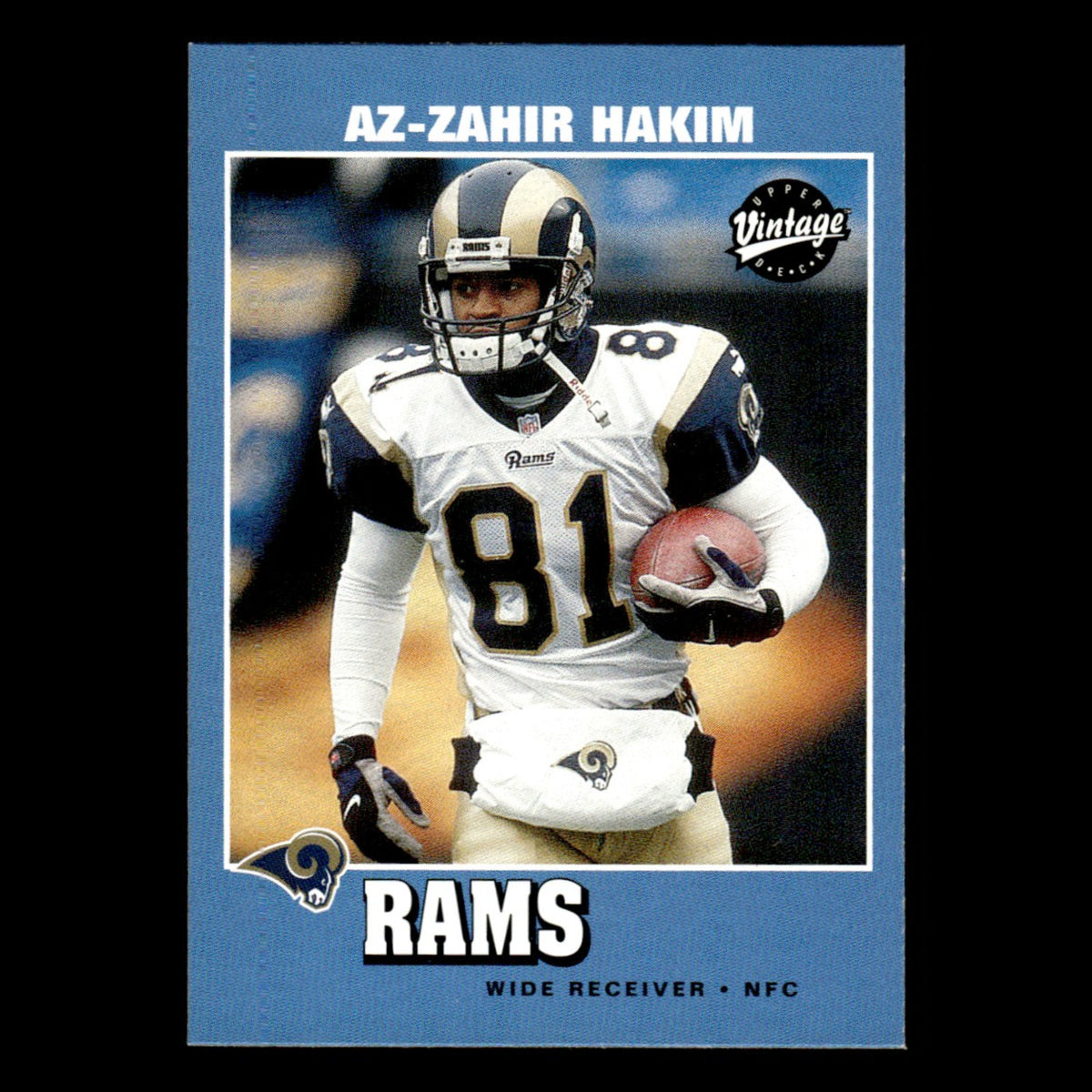 Az-Zahir Hakim #143 2001 Upper Deck Vintage St. Louis Rams Football Card NFL NM