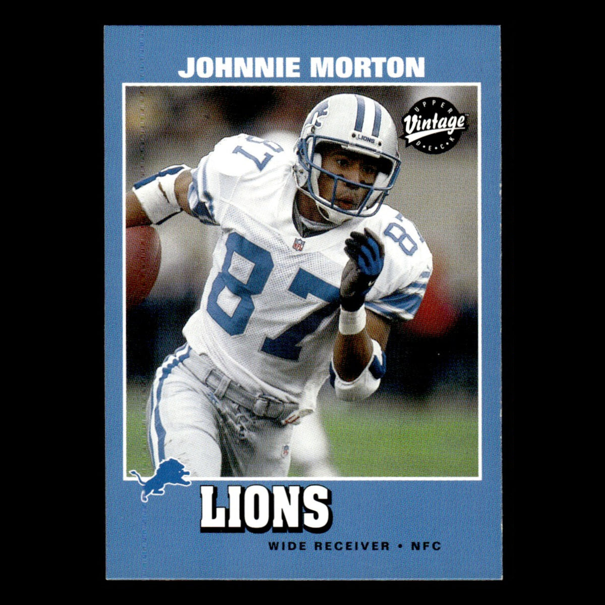 Johnnie Morton #62 2001 Upper Deck Vintage Detroit Lions Football Card NFL NM